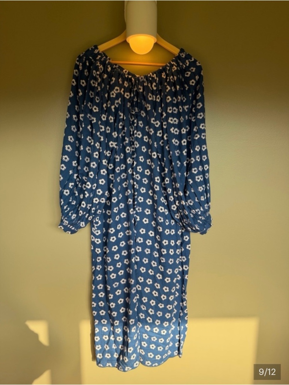 NWT Daughters of India Blue Floral Zahra Midi Dress size small - Picture 7 of 10